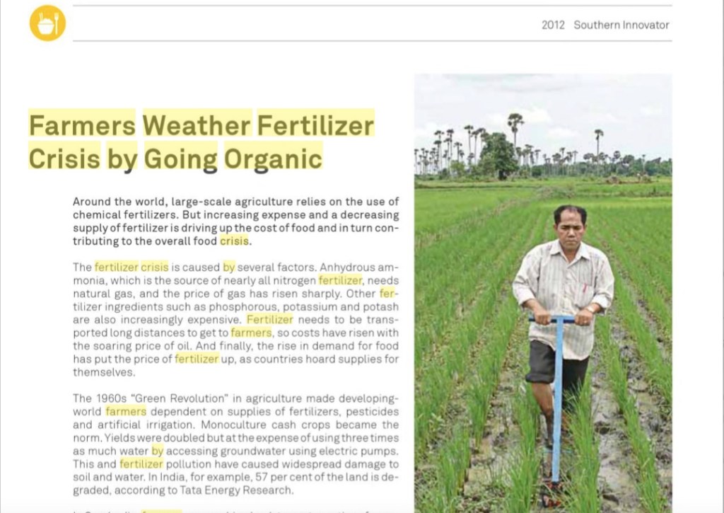 Farmers Weather Fertilizer Crisis by Going&nbsp;Organic